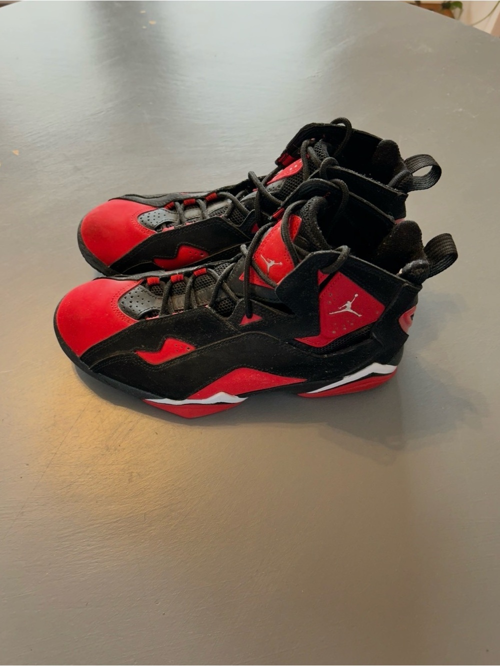 Jordan Kids' Black and Red High-Top Sneakers